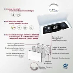 Radiateur Pierre Et Minéraux CAMPA - Naturay Sélect 3.0 - Blanc De Lave -Aldes Heizung Magasin 1473 1943 campa 3.0 prog 5