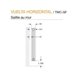 Radiateur à Fluide Caloporteur ACOVA - Vuelta - Horizontal - Blanc -Aldes Heizung Magasin 1917 3015 schema vuelta