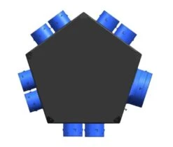 Plénum Isolé D'insufflation Extra Plat 8 Piquages Unelvent