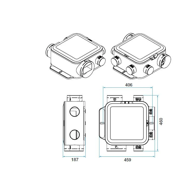 Aldes Kit VMC EasyHome Hygro Premium MW-HP - Gamme Compact 3 Aldes Kit VMC EasyHome Hygro Premium MW-HP - Gamme Compact
