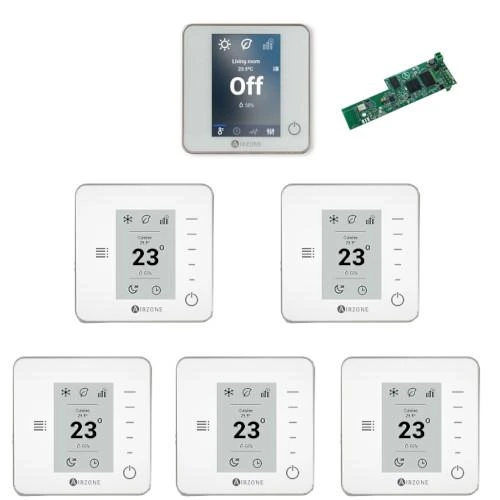 Pack Thermostats Blue Face Zéro - AIRZONE - Blanc Connecté - Avec Webserver 3 Pack Thermostats Blue Face Zéro - AIRZONE - Blanc Connecté - Avec Webserver