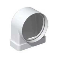 Coude Mixte Rectangulaire CDM Pour Conduit PVC Rigide - Extra-plat 55 X 220 Mm Unelvent 833618
