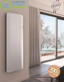 Radiateur Bloc Fonte INTUIS - Dook Connecté - Blanc -Aldes Heizung Magasin dook vertical ambiance